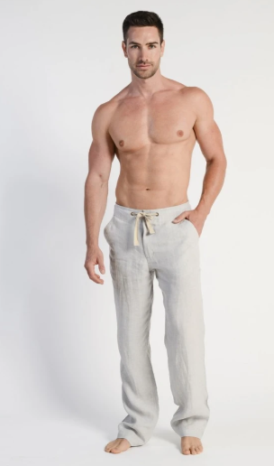 Hemp Drawstring Long Pants