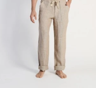 Hemp Drawstring Long Pants